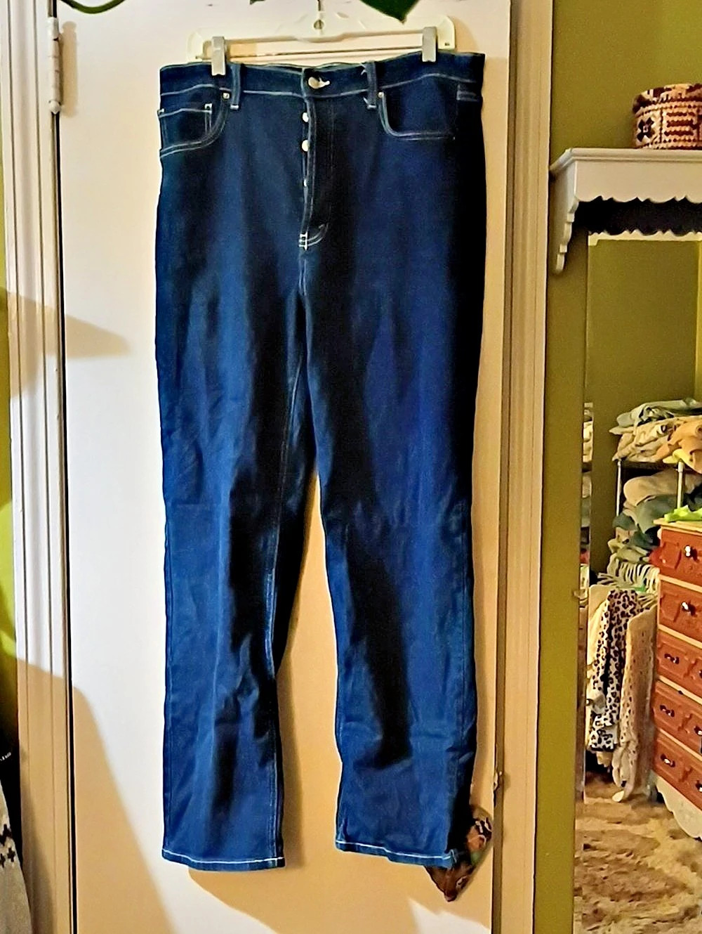Wild Fable Super High-Rise Straight Jeans Blue Waist 19